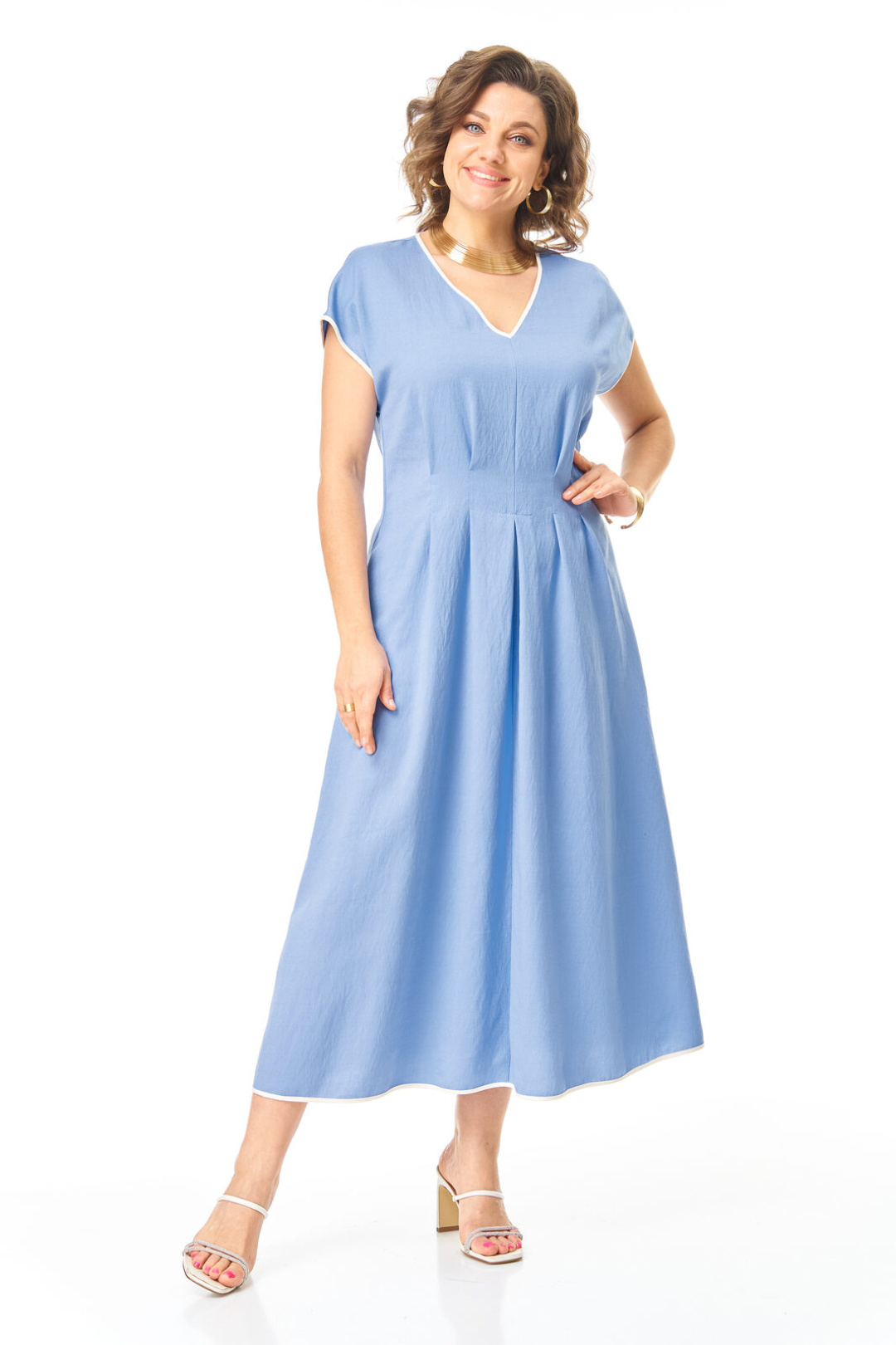 Платье Vi oro 1258 голубой - фото 3