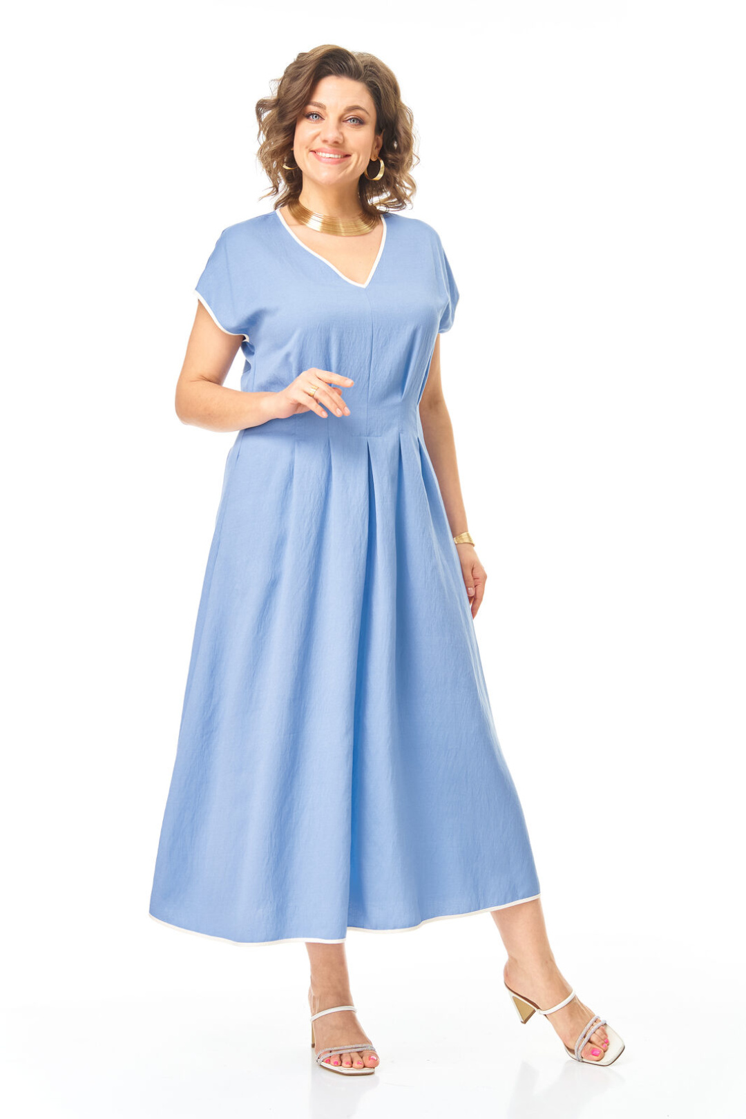 Платье Vi oro 1258 голубой - фото 4