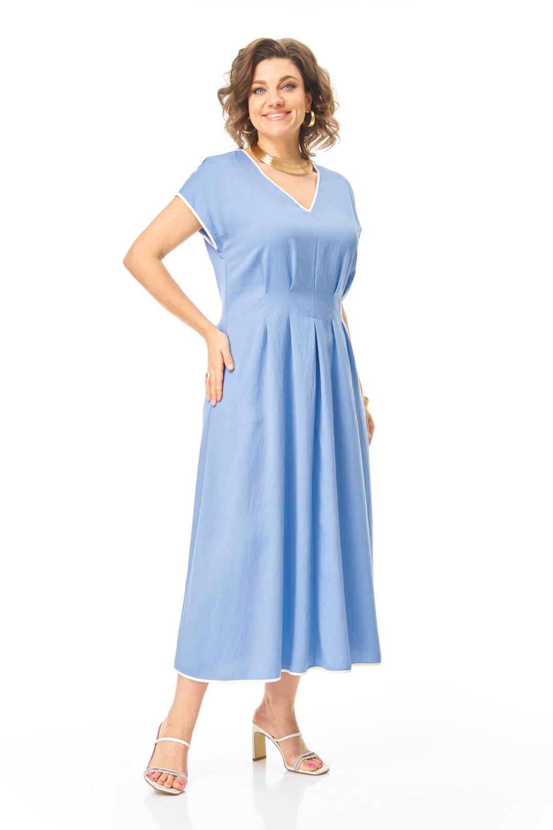 Платье Vi oro 1258 голубой - фото 5