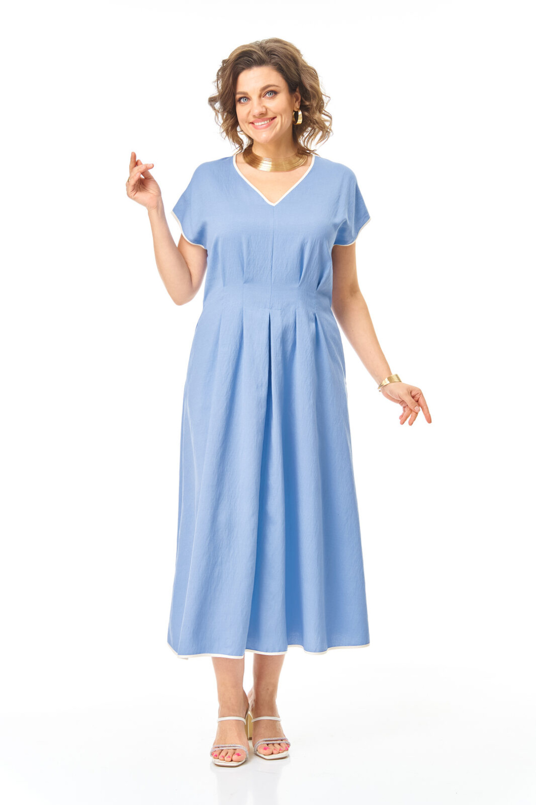 Платье Vi oro 1258 голубой - фото 6