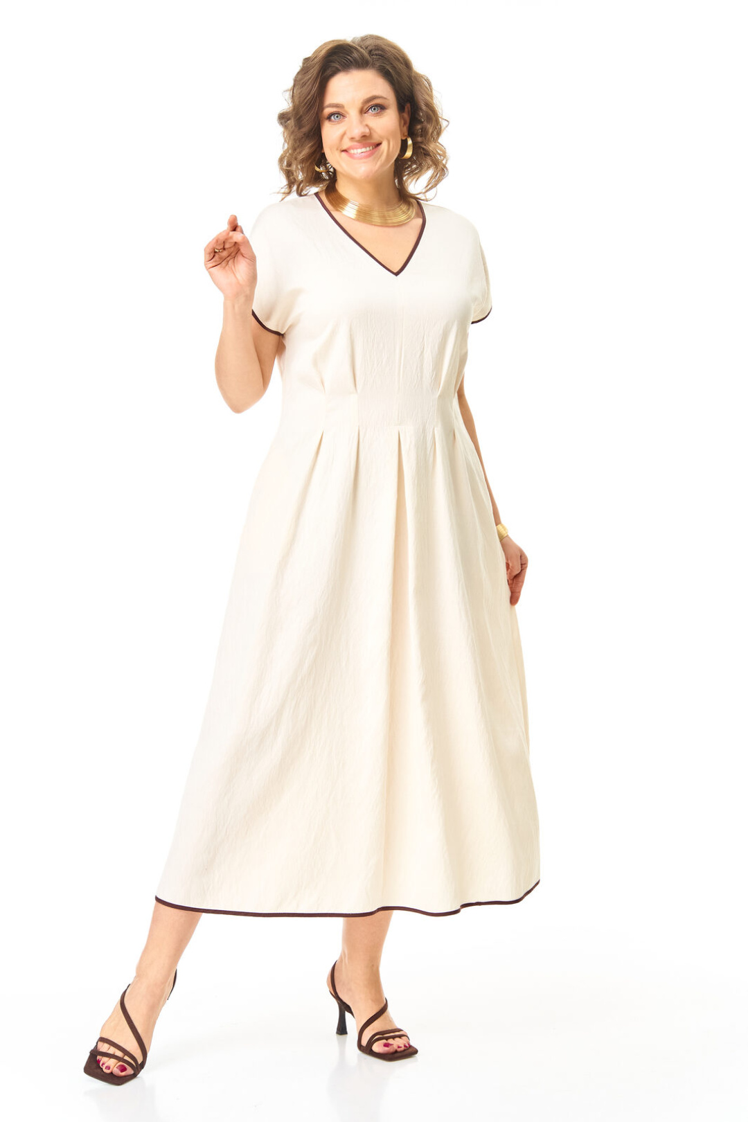 Платье Vi oro 1258 молоко - фото 4