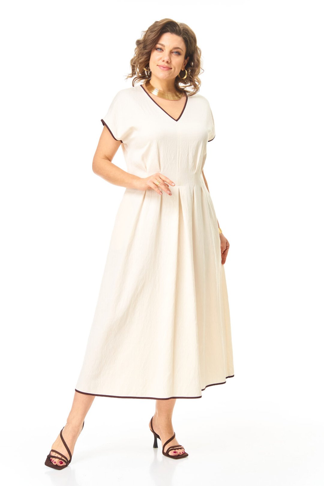 Платье Vi oro 1258 молоко - фото 5