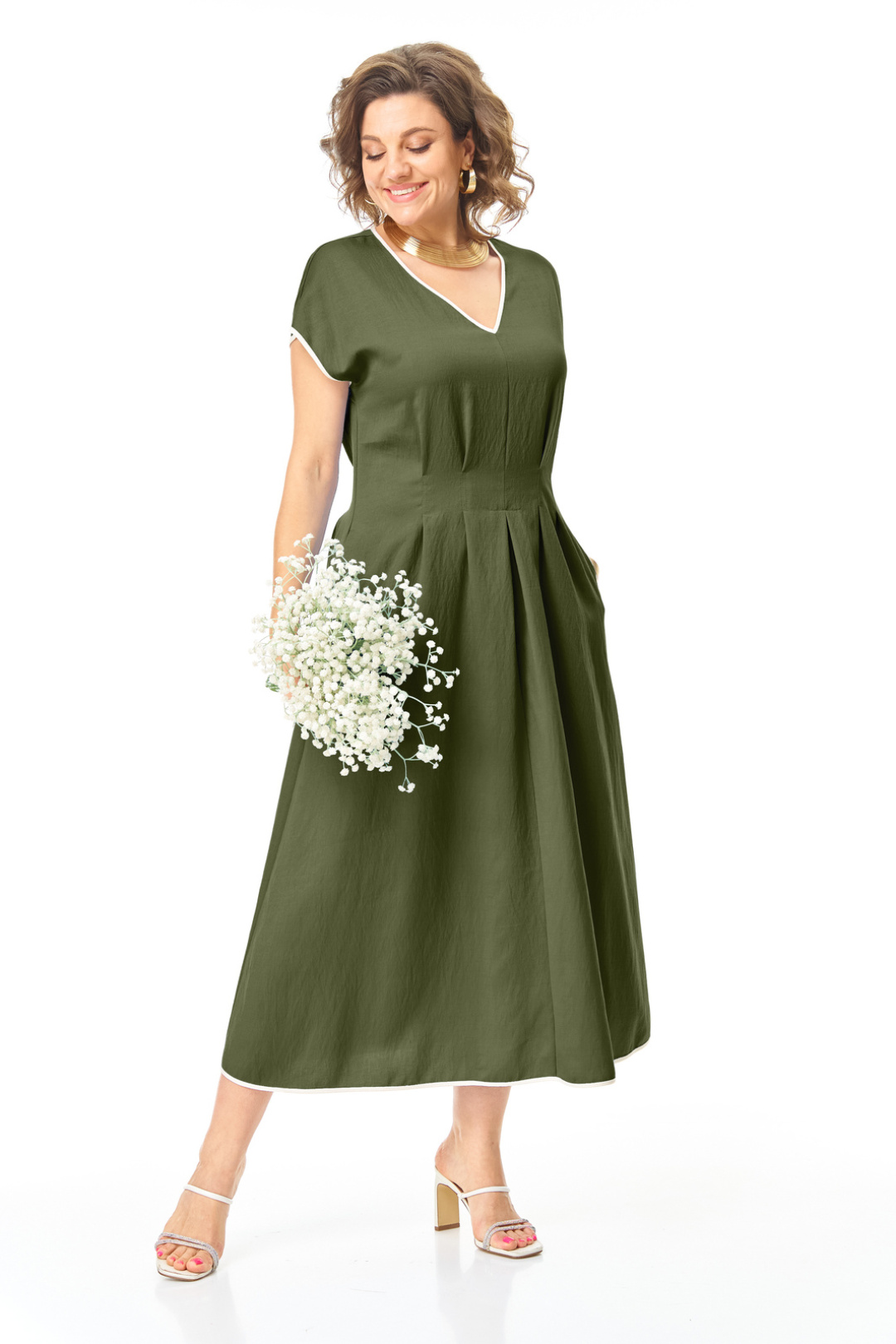 Платье Vi oro 1258 оливка