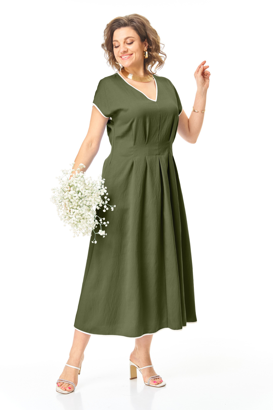 Платье Vi oro 1258 оливка