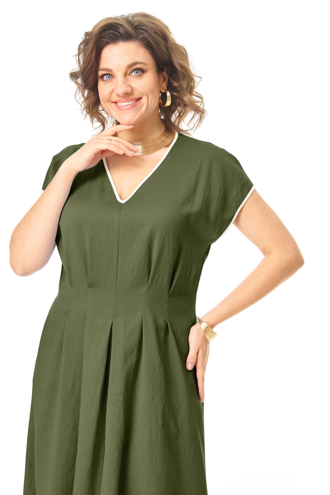 Платье Vi oro 1258 оливка