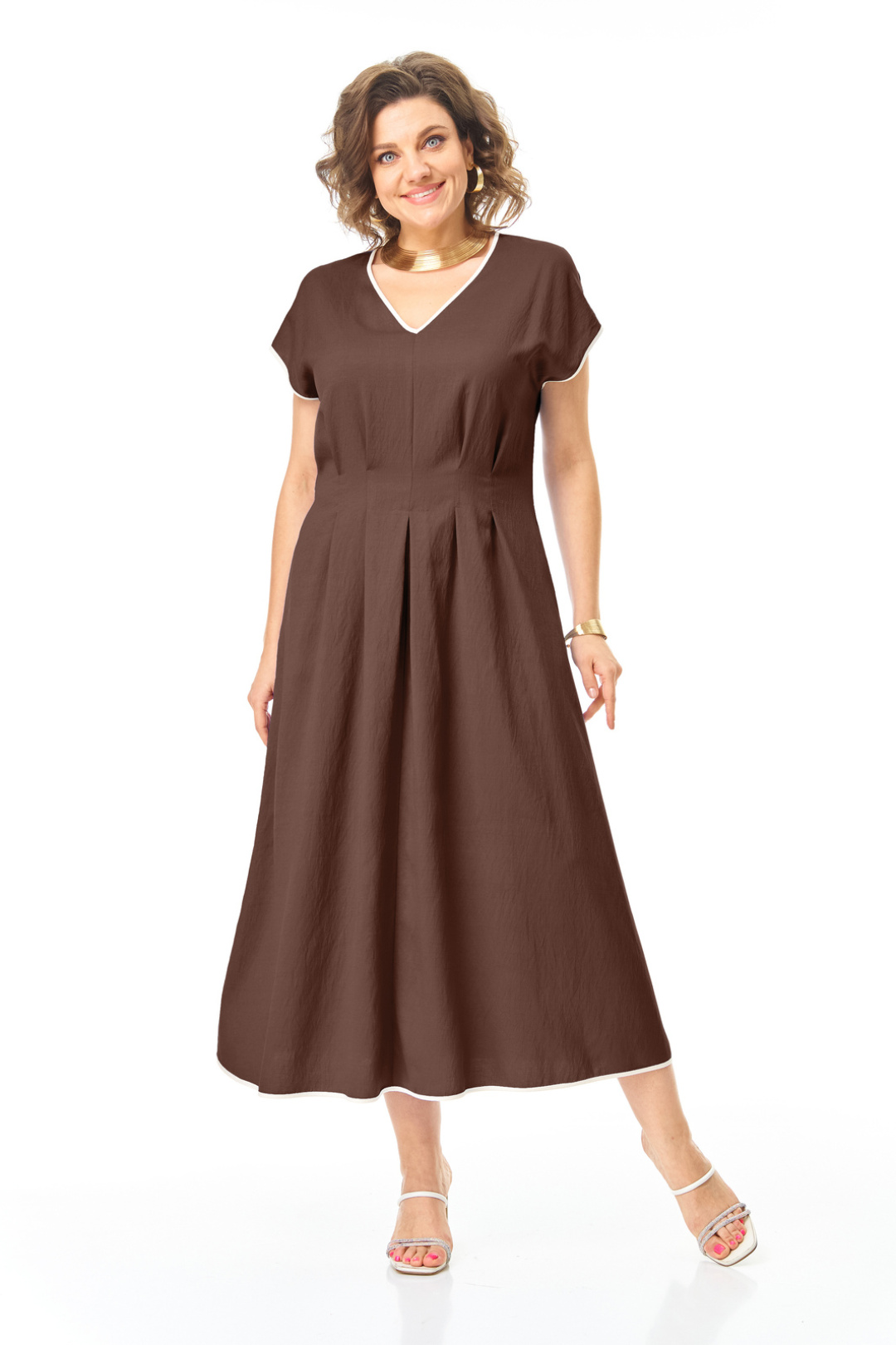 Платье Vi oro 1258 шоколад - фото 2