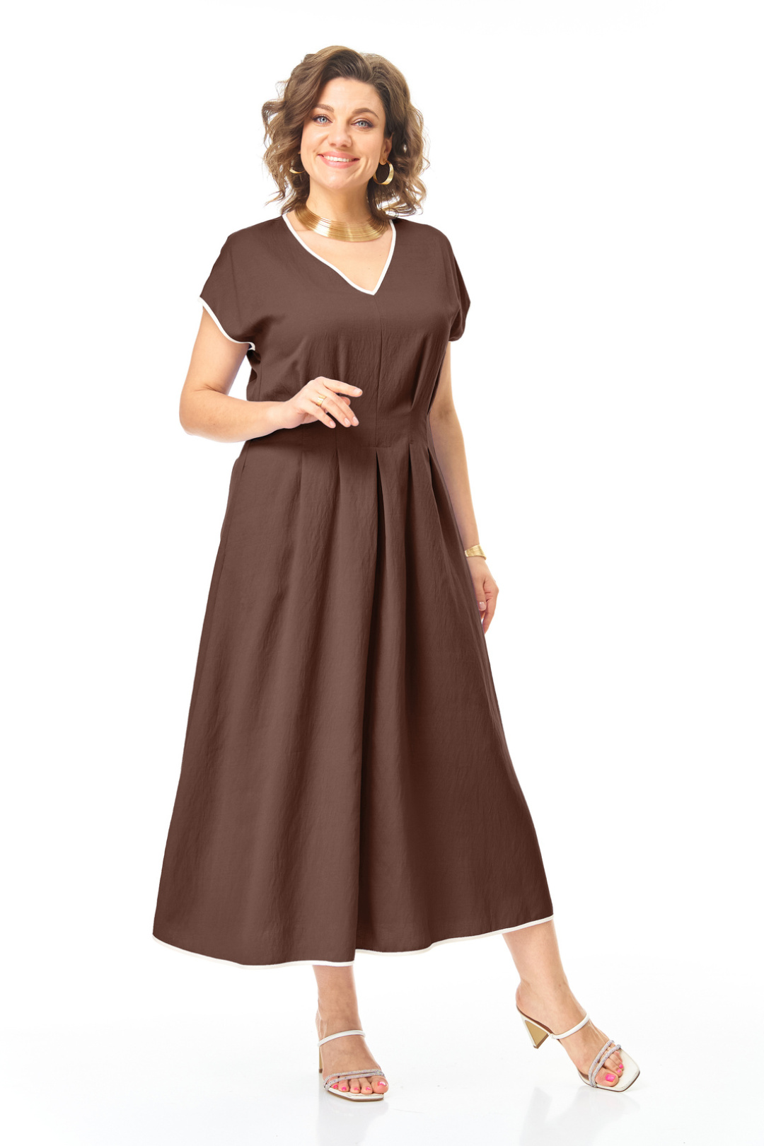 Платье Vi oro 1258 шоколад - фото 3