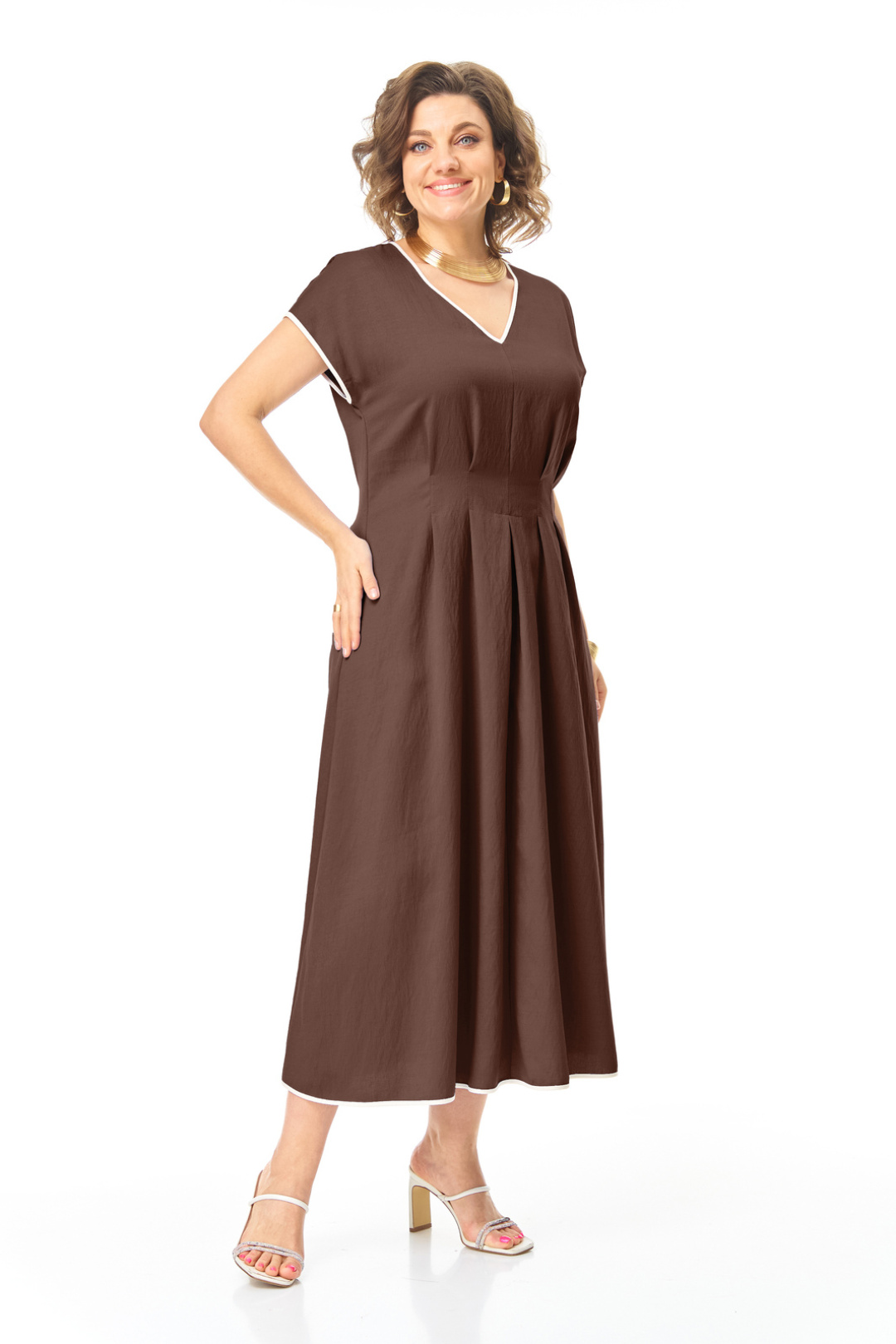 Платье Vi oro 1258 шоколад - фото 4