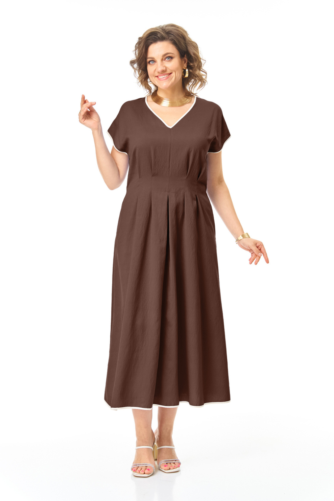 Платье Vi oro 1258 шоколад - фото 5