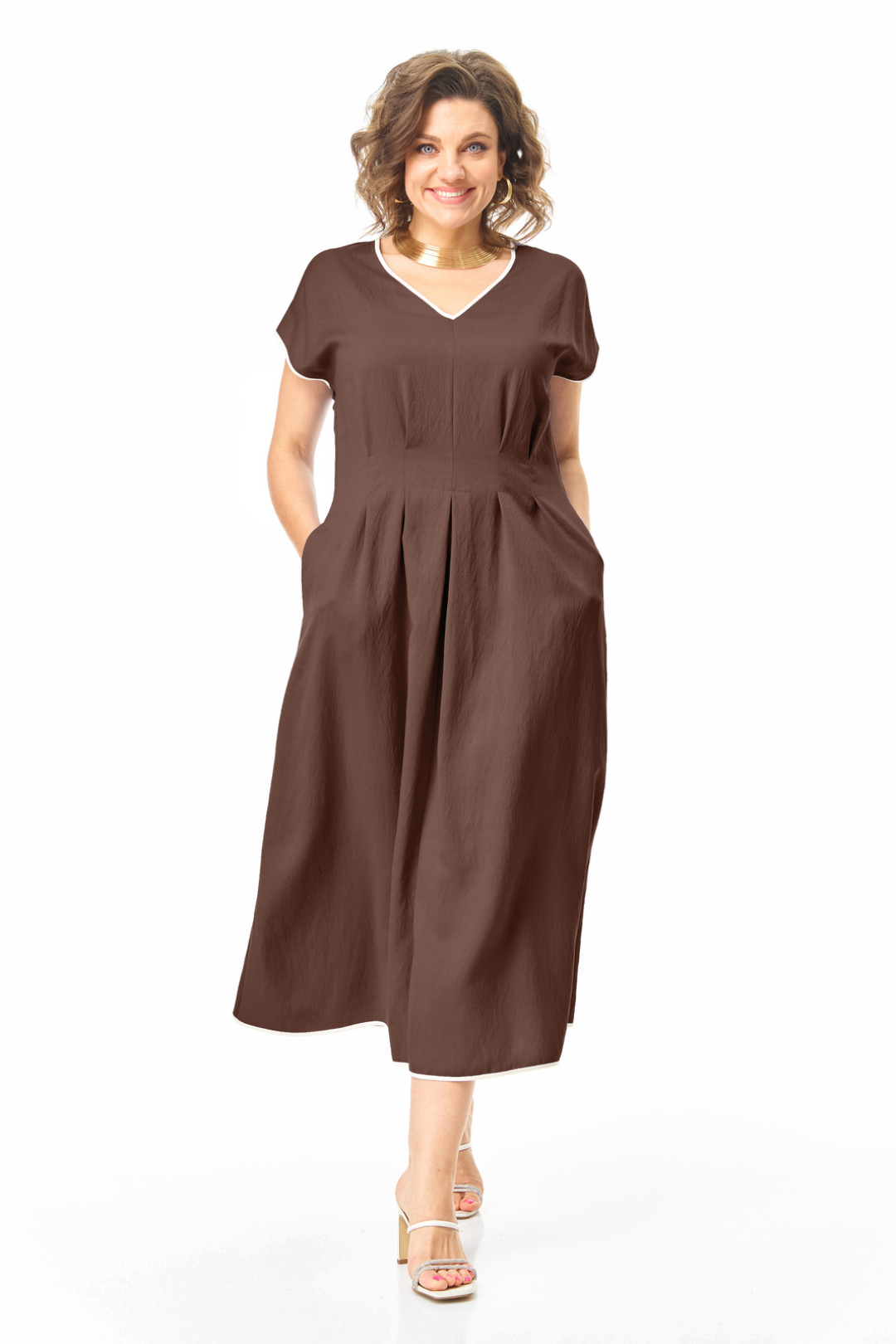 Платье Vi oro 1258 шоколад - фото 6