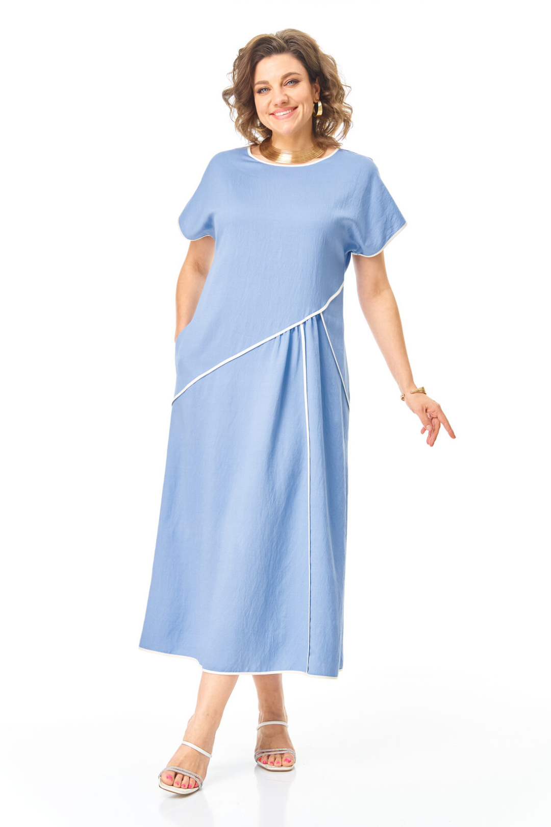 Платье Vi oro 1260 голубой - фото 4