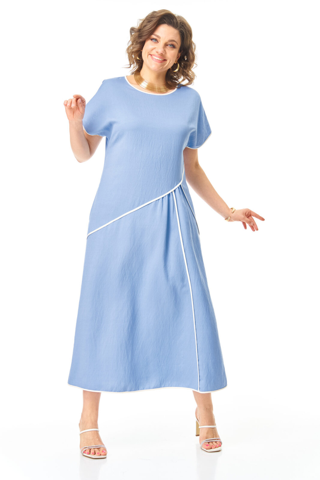 Платье Vi oro 1260 голубой - фото 5