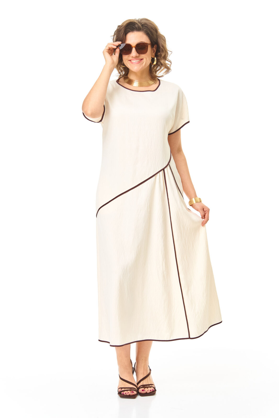 Платье Vi oro 1260 молоко - фото 5