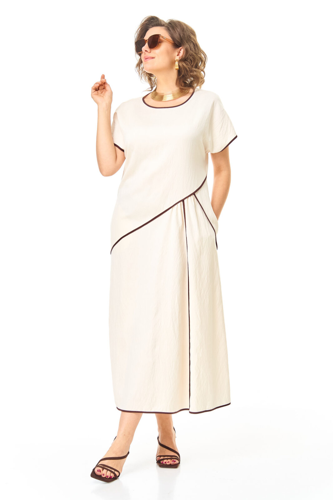 Платье Vi oro 1260 молоко - фото 6