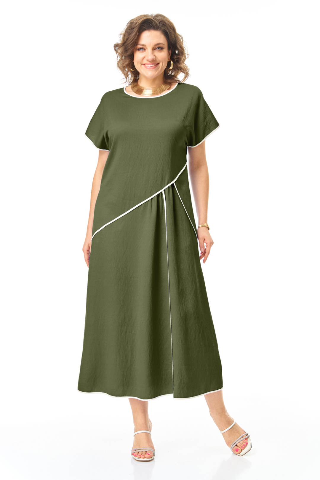 Платье Vi oro 1260 оливка - фото 1