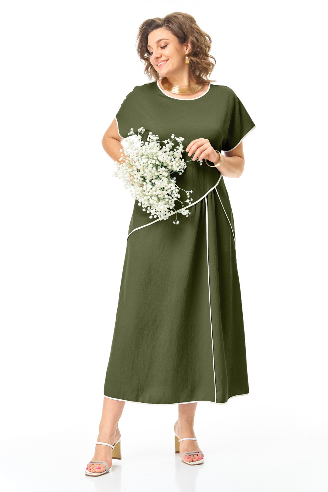 Платье Vi oro 1260 оливка