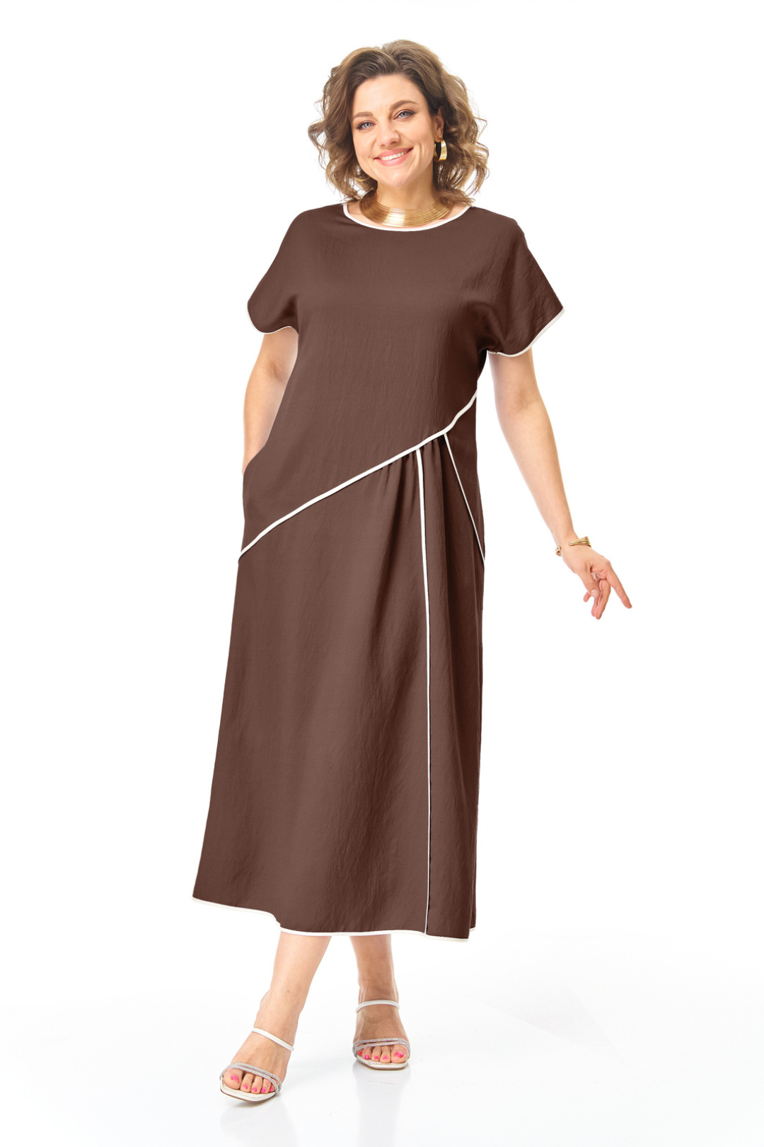 Платье Vi oro 1260 шоколад - фото 3