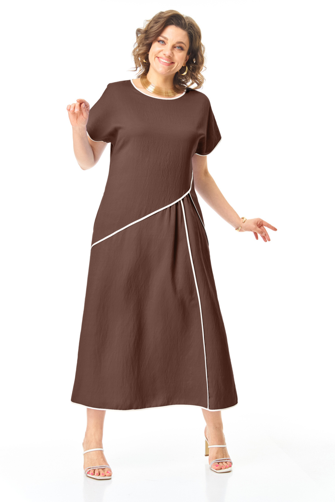 Платье Vi oro 1260 шоколад - фото 4