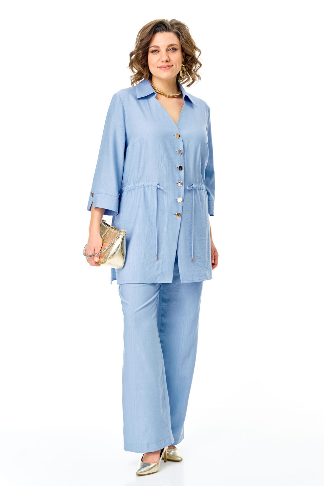 Костюм Vi oro 1261 голубой - фото 2