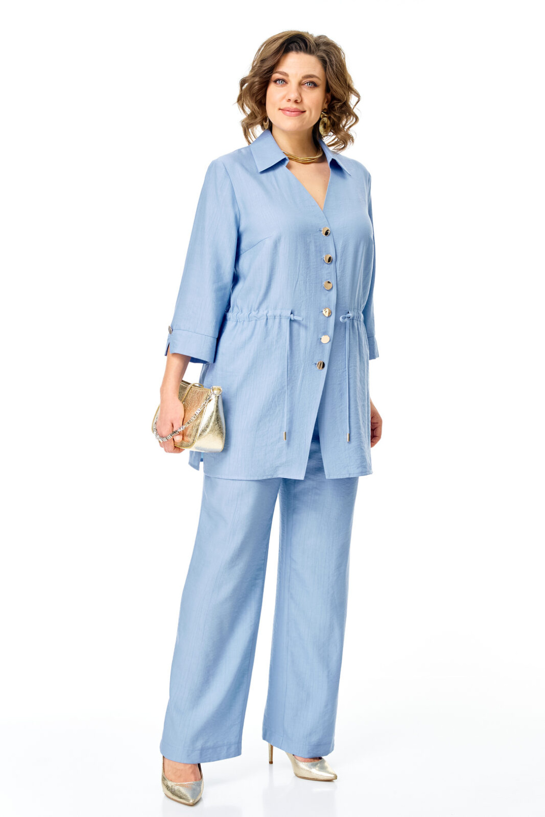 Костюм Vi oro 1261 голубой - фото 3