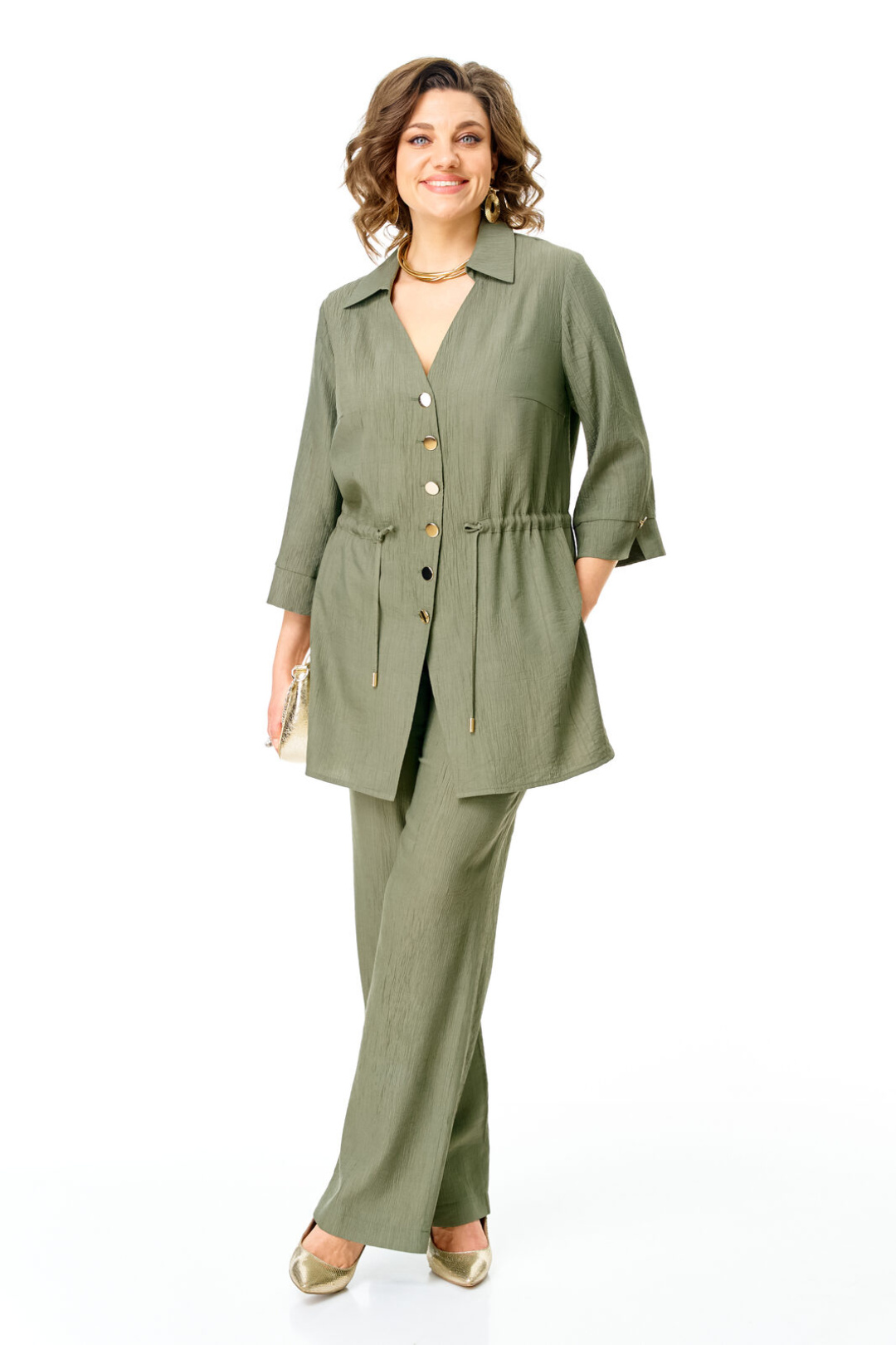 Костюм Vi oro 1261 оливка - фото 4
