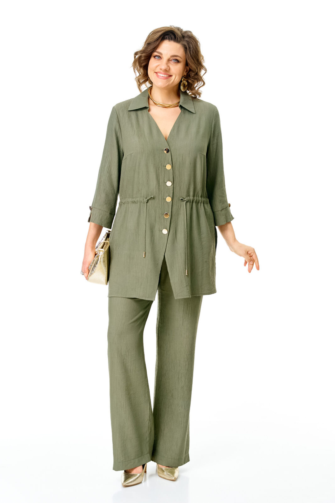 Костюм Vi oro 1261 оливка - фото 6