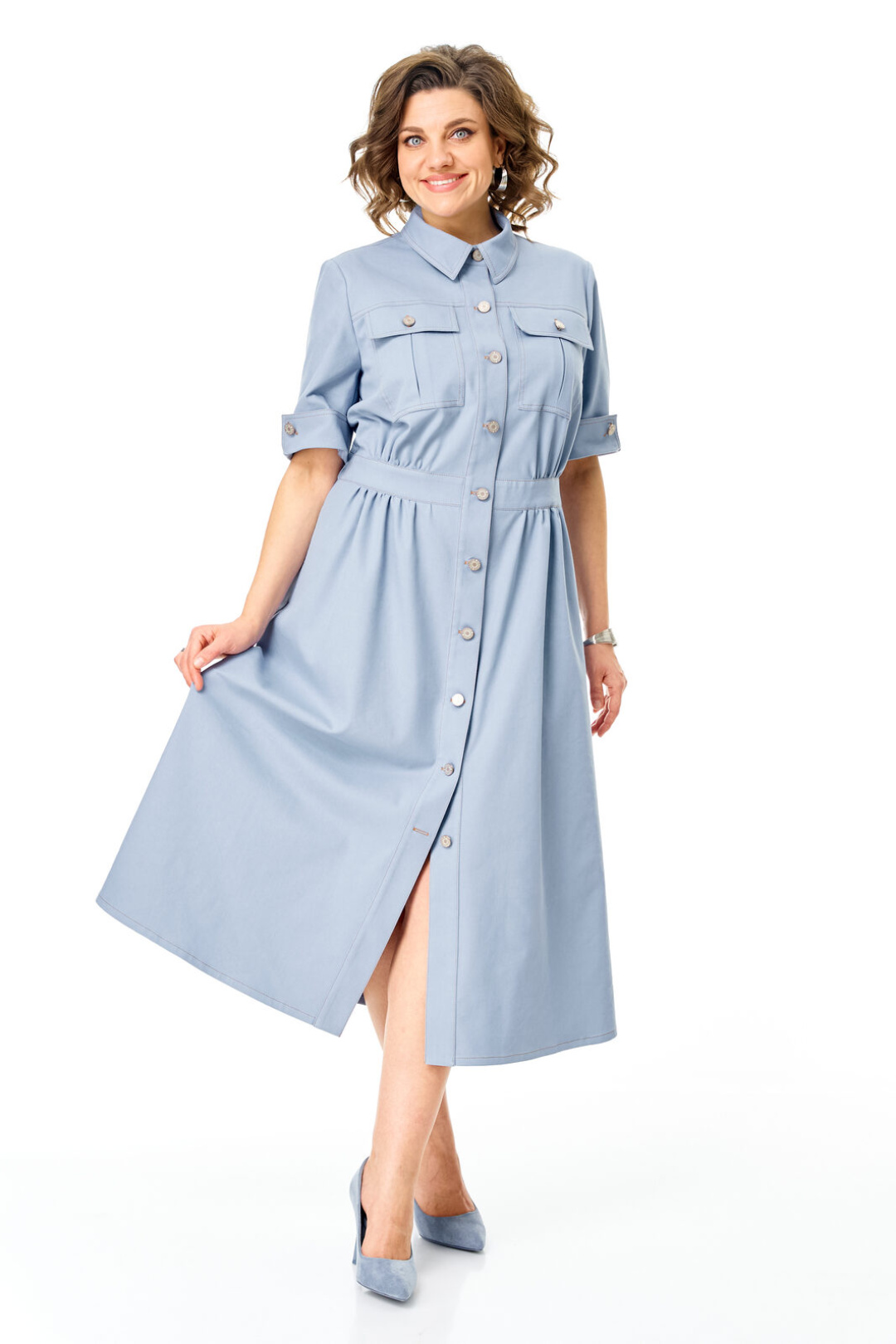 Платье Vi oro 1263 голубой дым