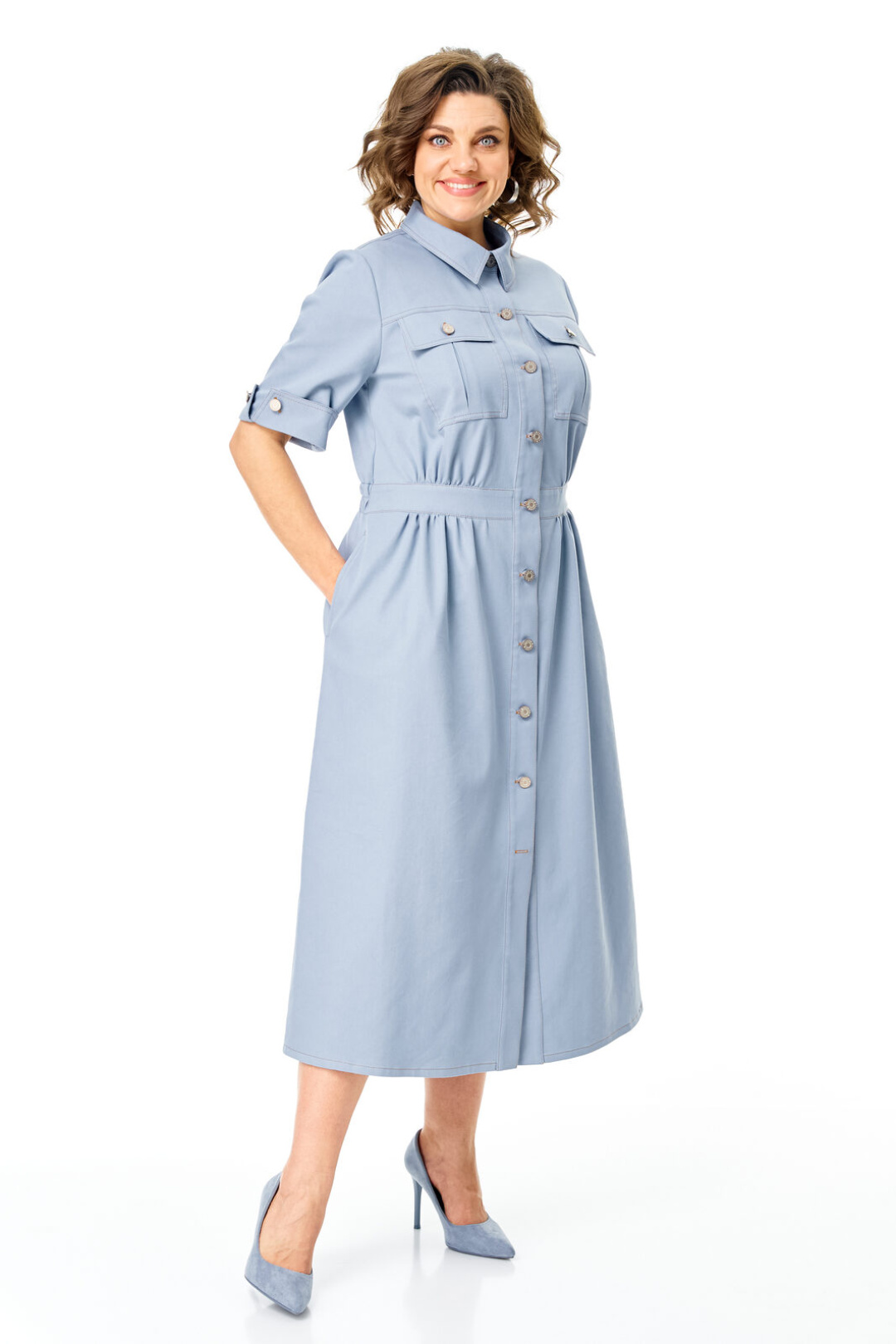 Платье Vi oro 1263 голубой дым