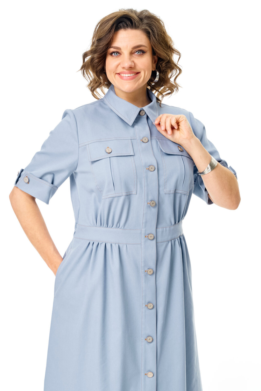 Платье Vi oro 1263 голубой дым