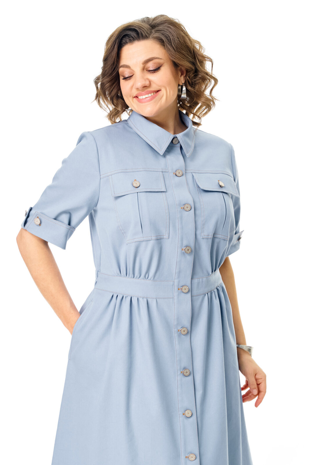 Платье Vi oro 1263 голубой дым