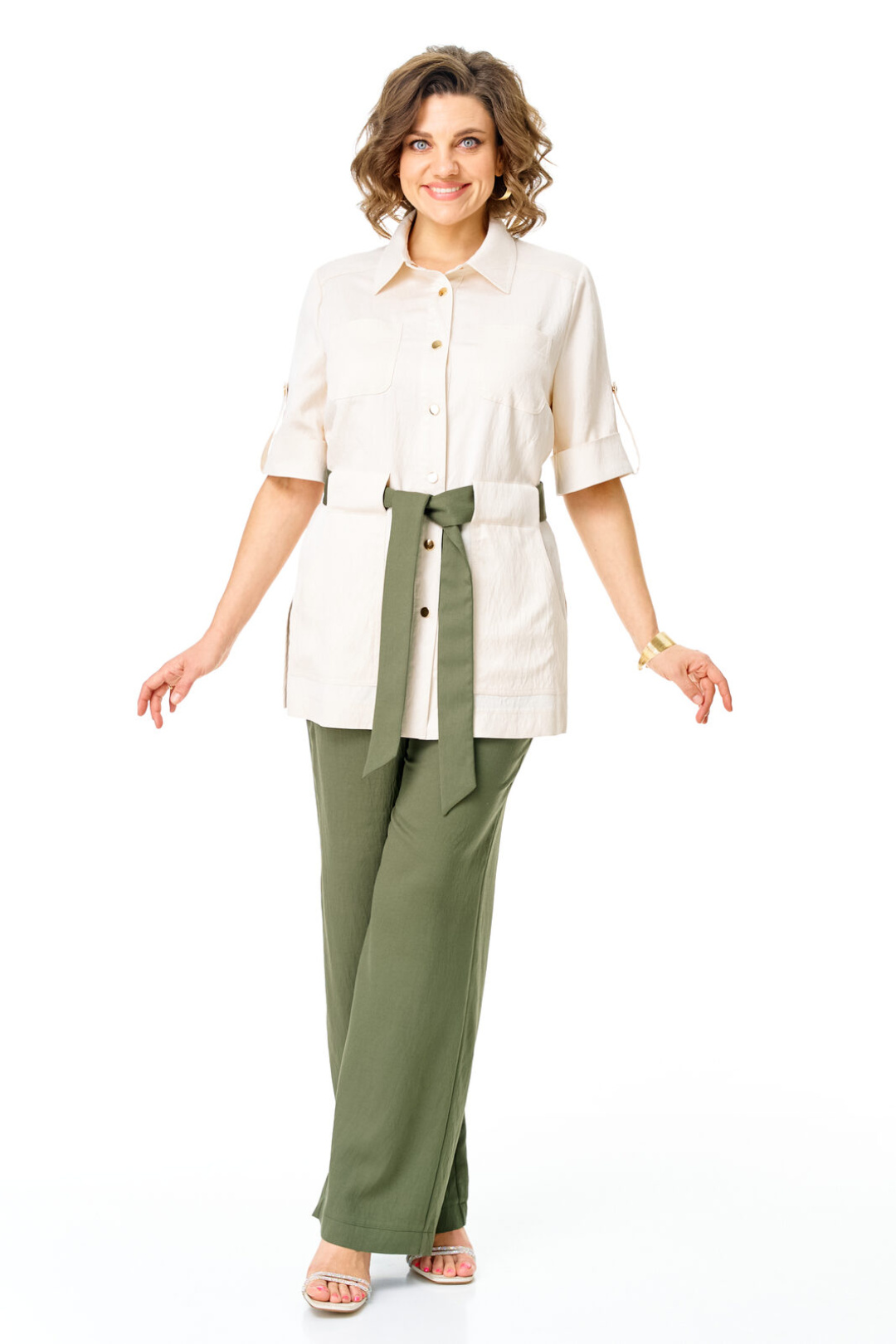 Костюм Vi oro 1265 молоко+оливка