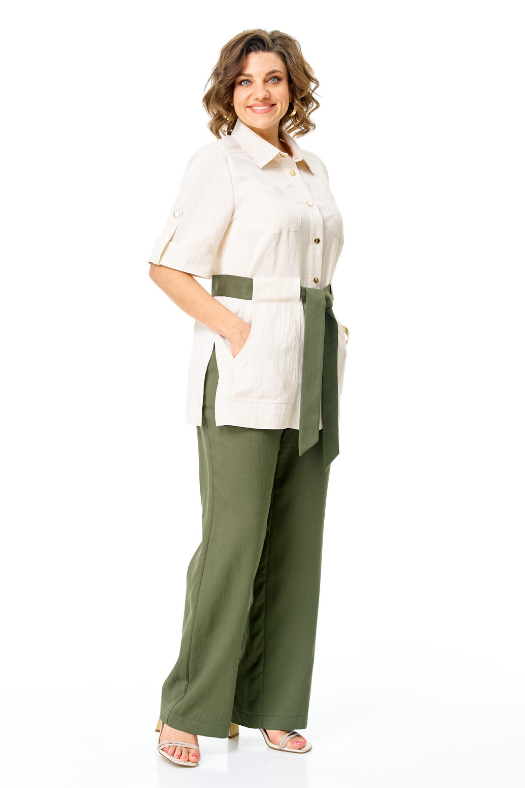 Костюм Vi oro 1265 молоко+оливка