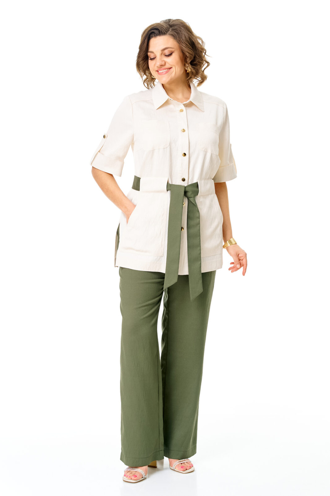 Костюм Vi oro 1265 молоко+оливка