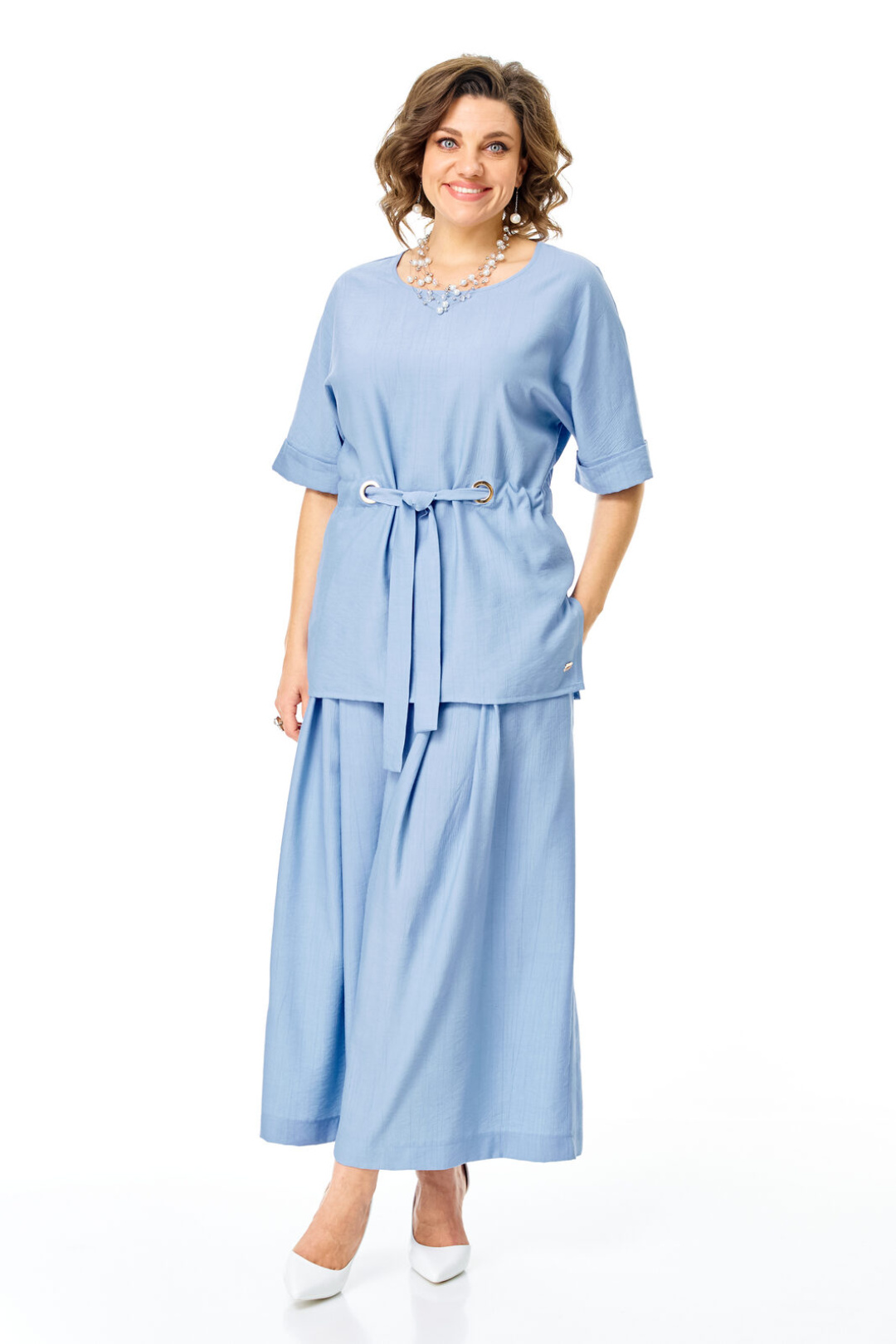 Костюм Vi oro 1267 голубой - фото 2