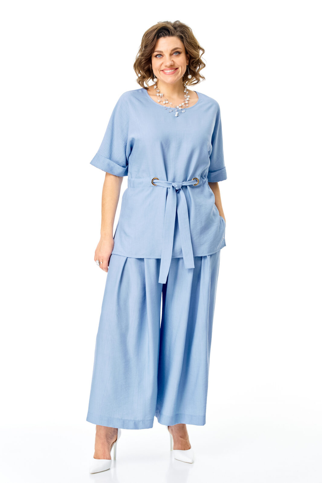 Костюм Vi oro 1267 голубой - фото 3