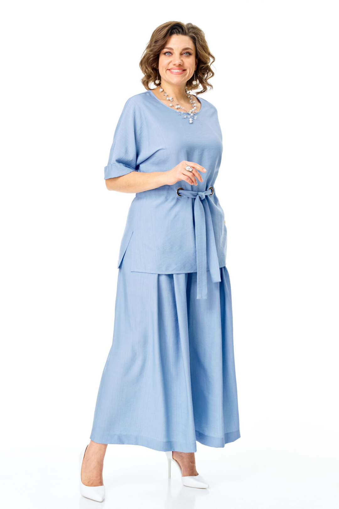 Костюм Vi oro 1267 голубой - фото 4