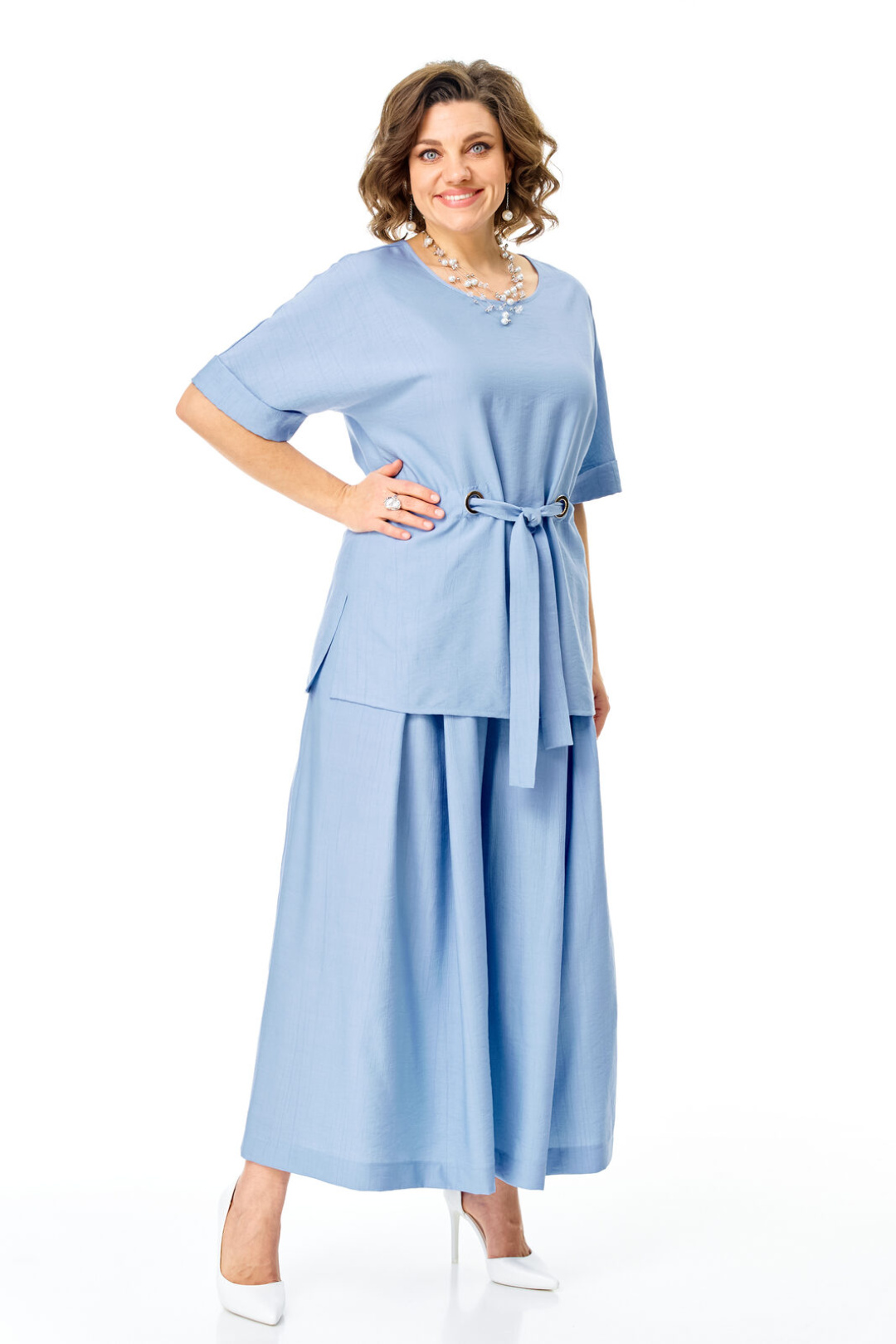 Костюм Vi oro 1267 голубой - фото 5