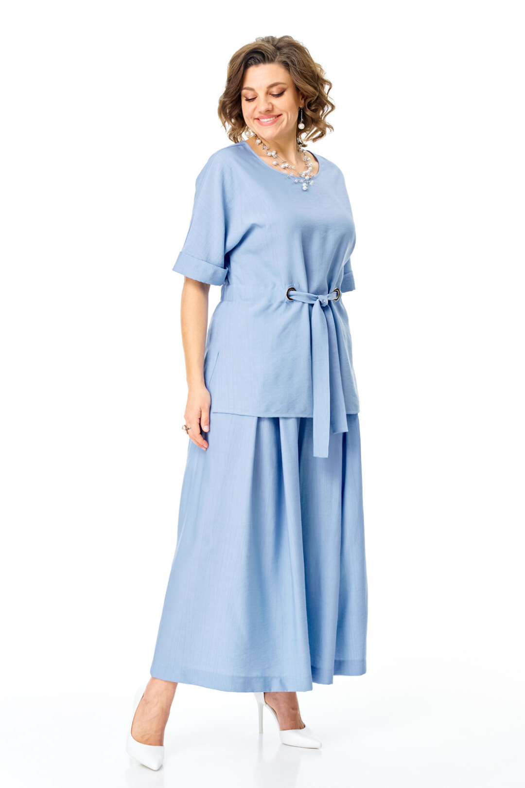 Костюм Vi oro 1267 голубой - фото 6