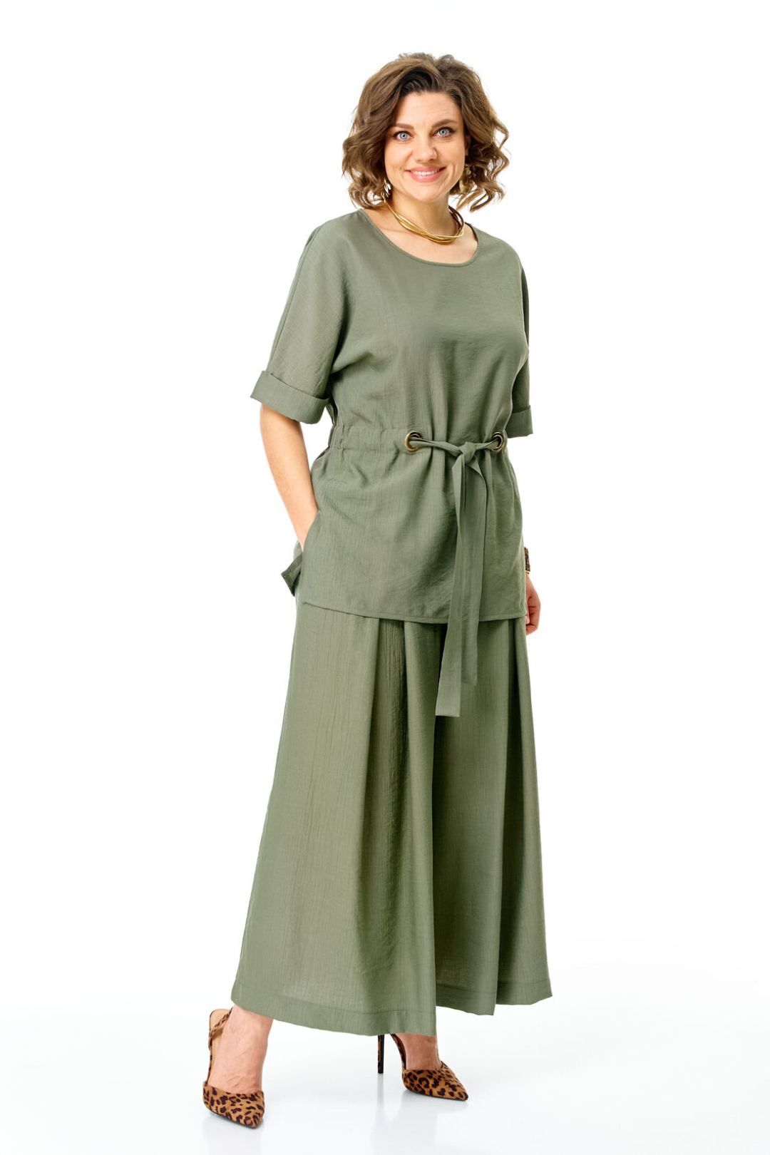 Костюм Vi oro 1267 оливка - фото 3