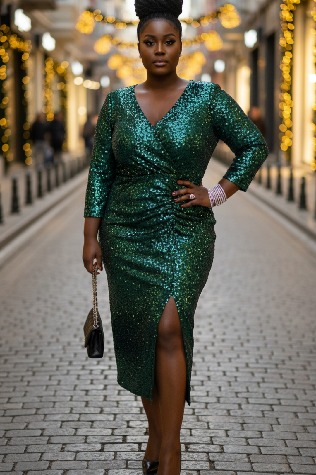 Платье Vittoria Queen 26263 изумрудный - фото 5