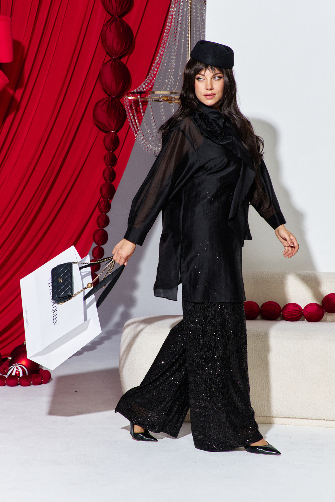 Костюм Vittoria Queen 26853 черный - фото 4