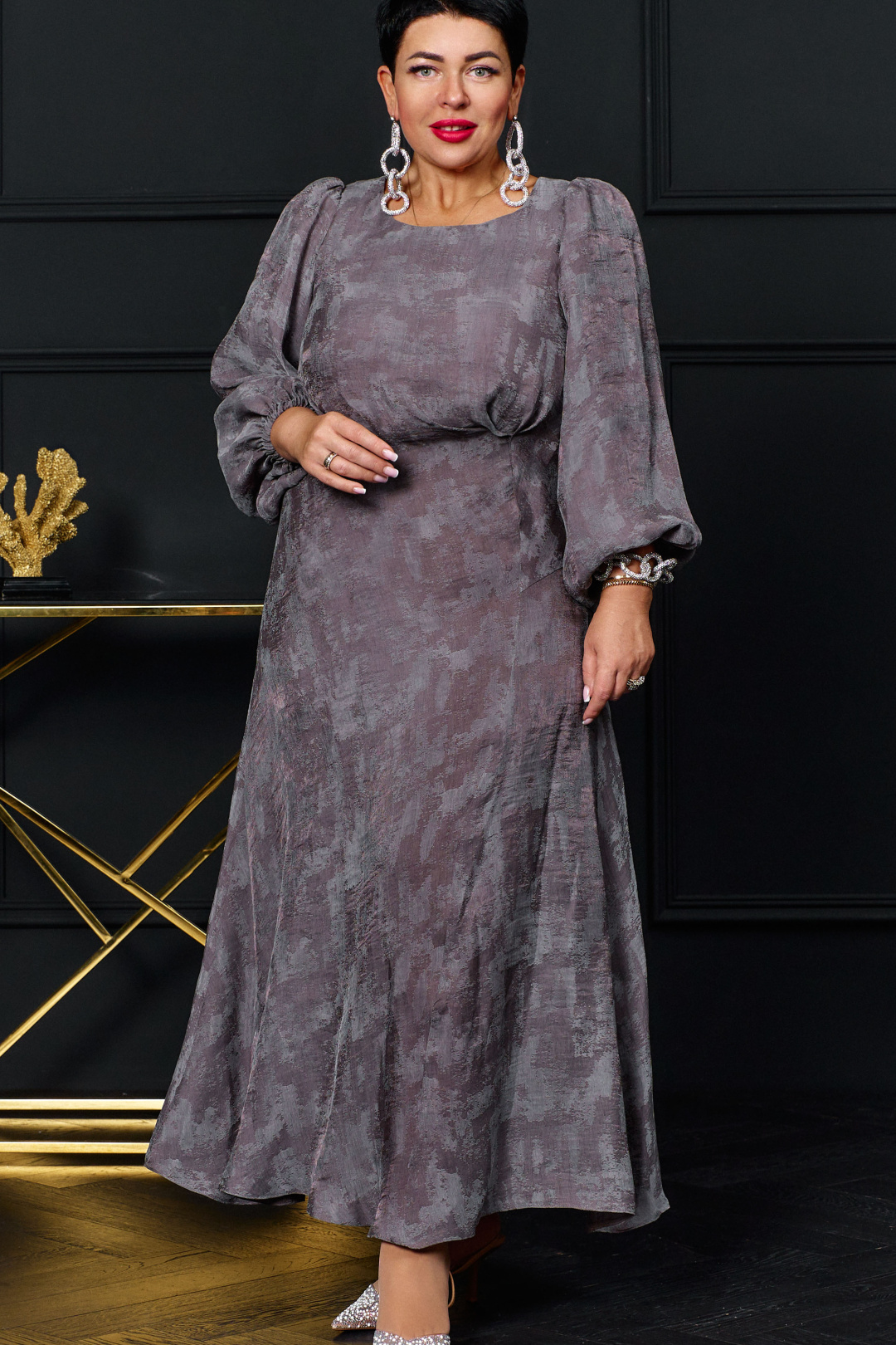 Платье Vittoria Queen 27103 меланж серый