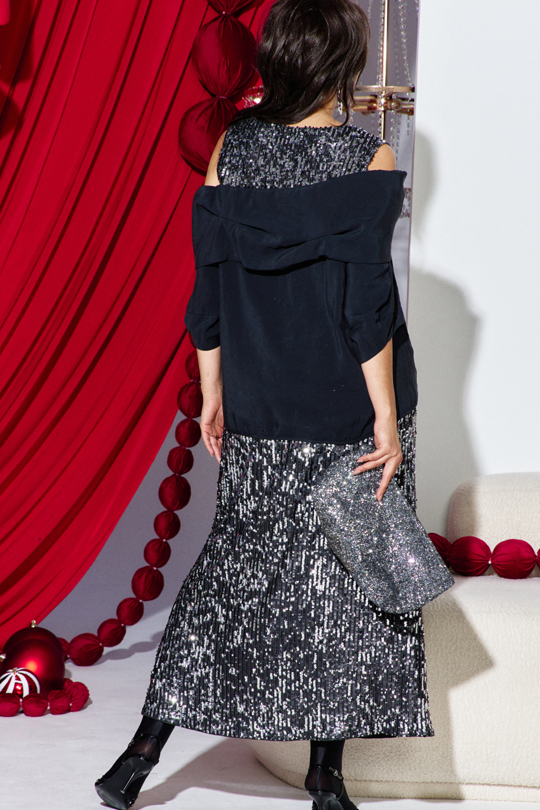 Костюм Vittoria Queen 27283  серебристый+черный - фото 3