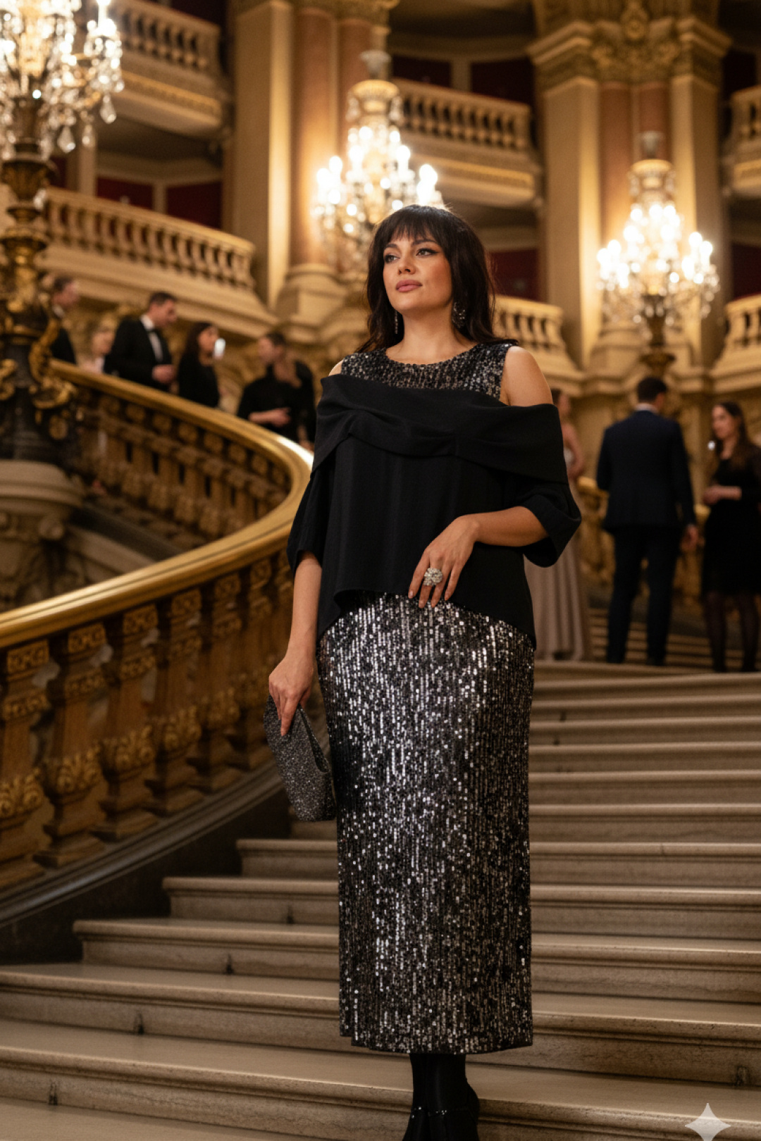 Костюм Vittoria Queen 27283  серебристый+черный - фото 6