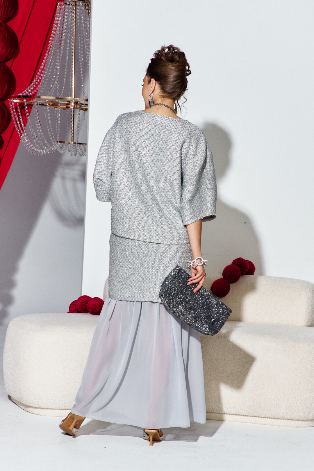 Костюм Vittoria Queen 27573/1 серебристо-серый - фото 4