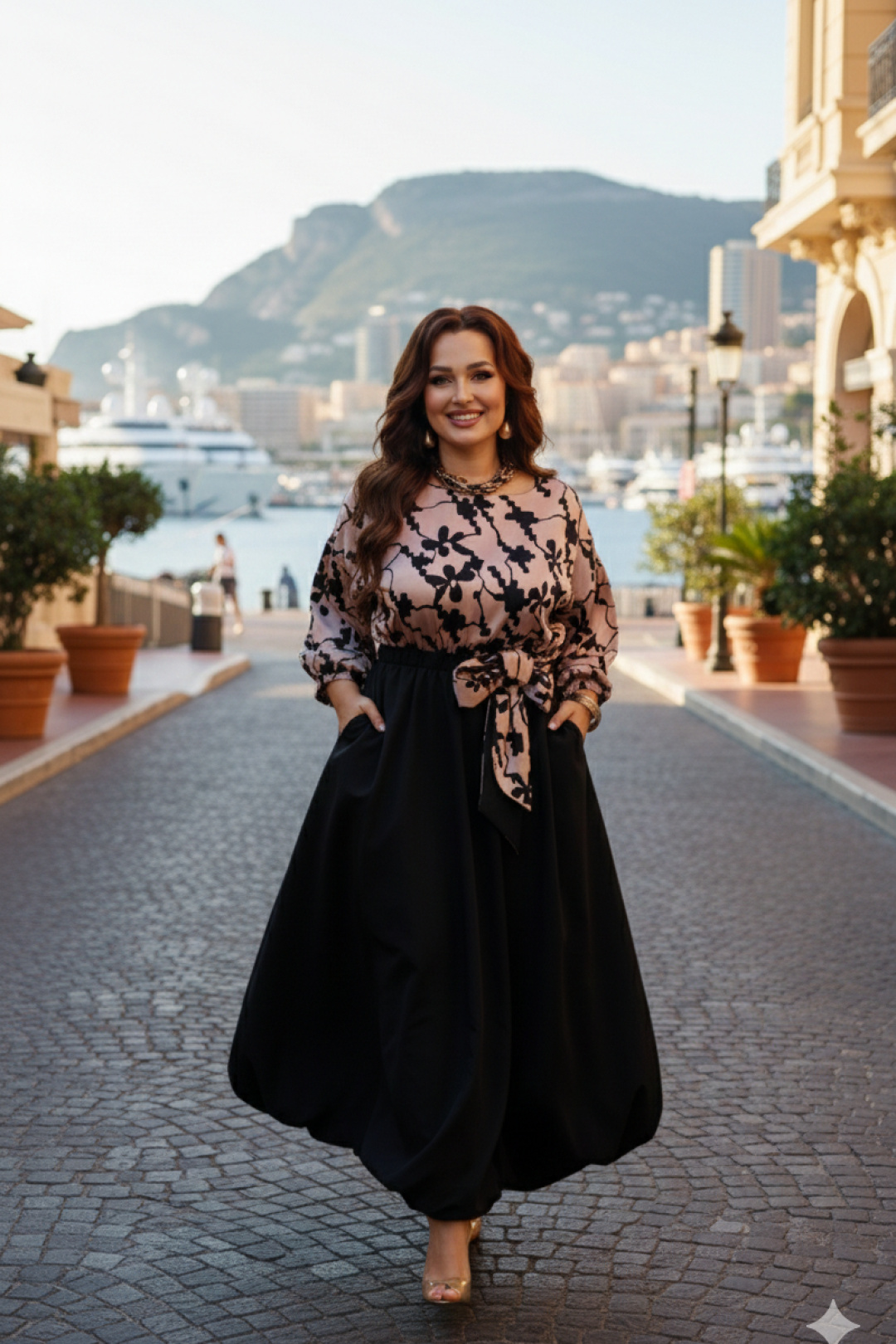 Платье Vittoria Queen 27623 черный+бежевый - фото 1