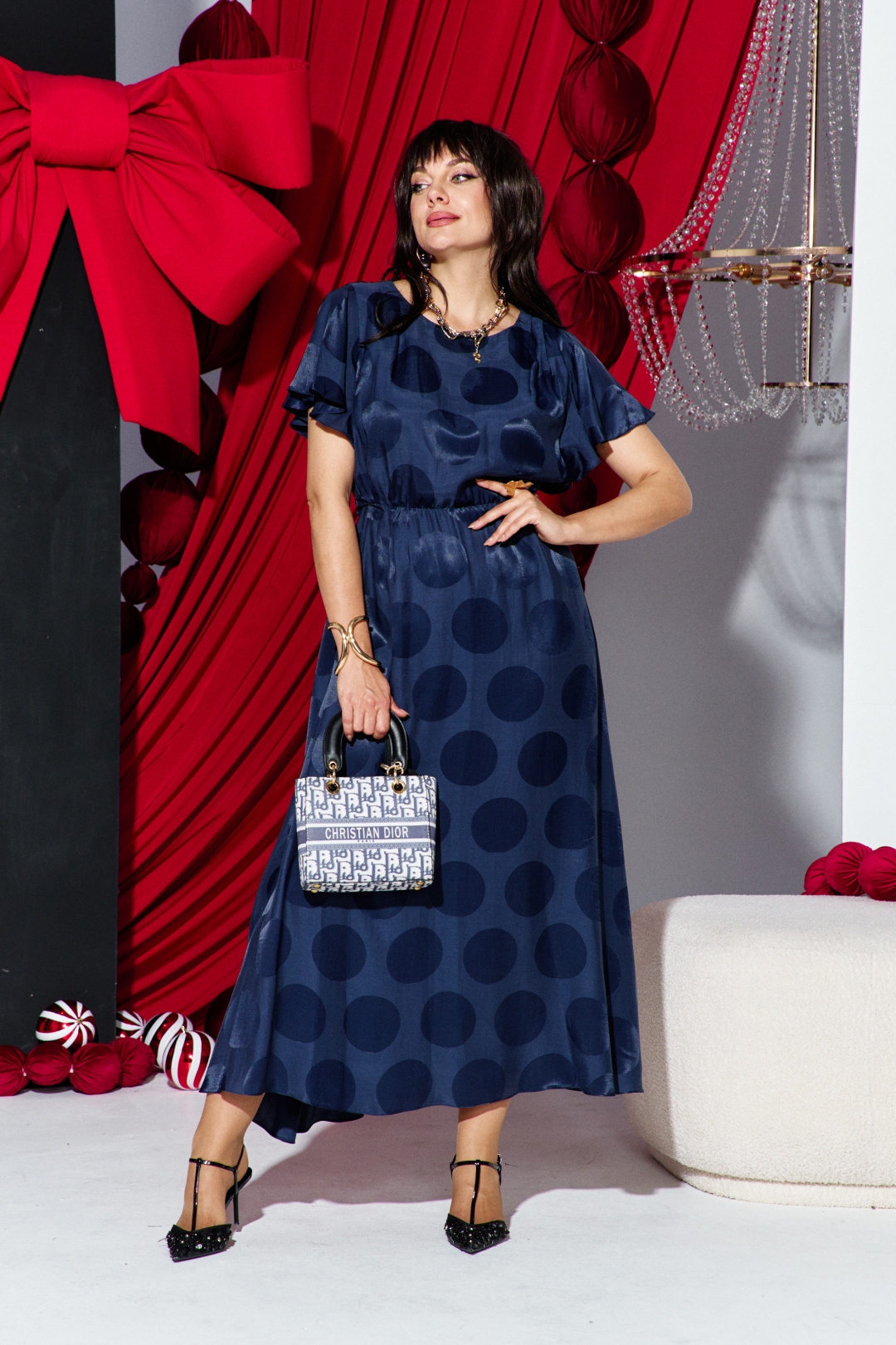 Платье Vittoria Queen 28483 темно-синий