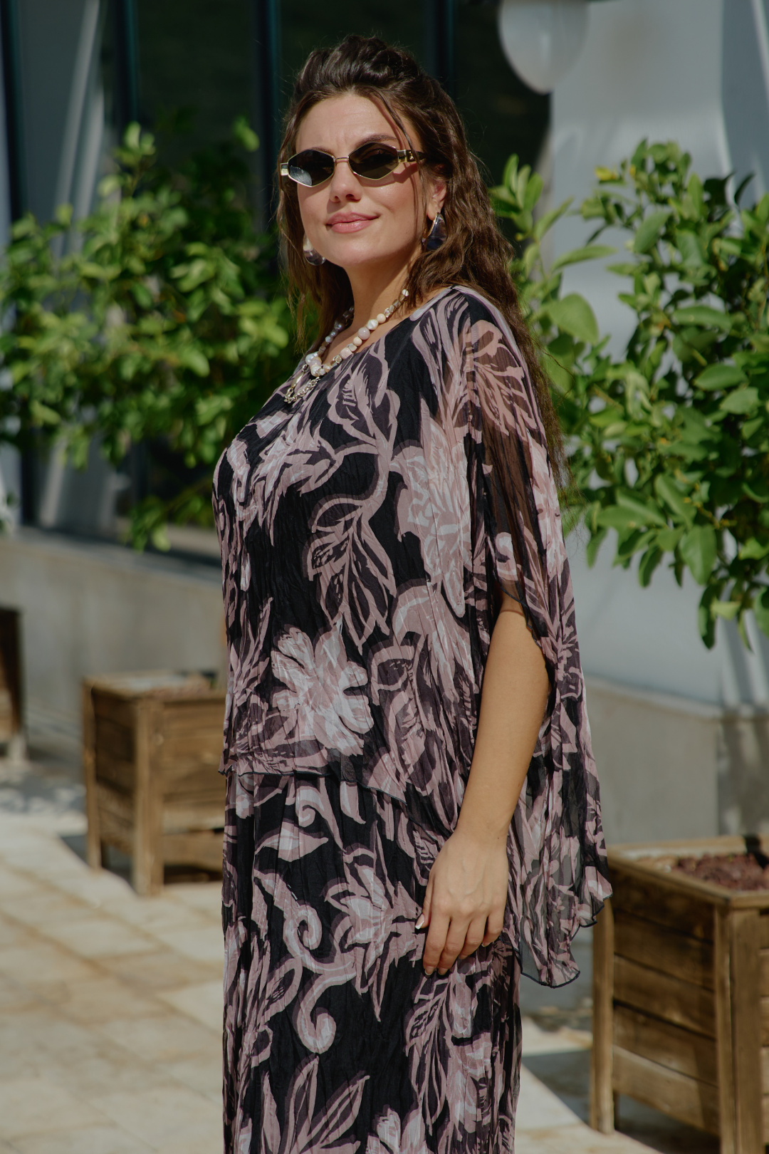 Платье Vittoria Queen 29123 черно-фиолетовый - фото 2
