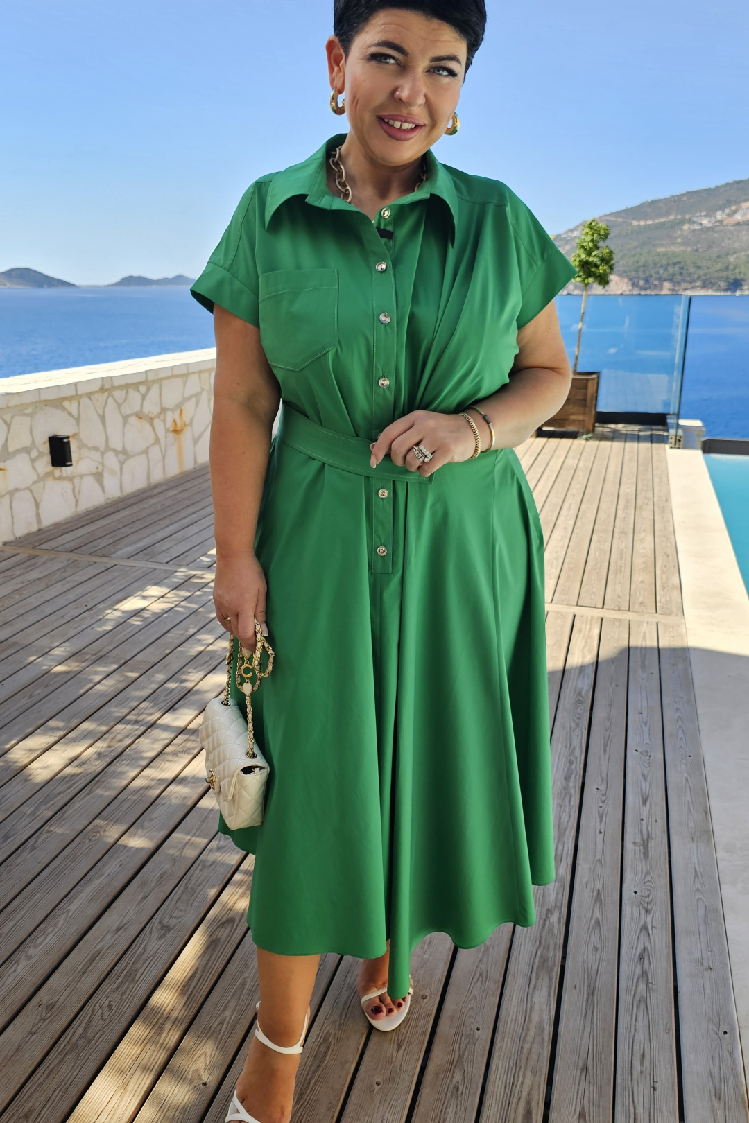 Платье Vittoria Queen 29163 зеленый - фото 5