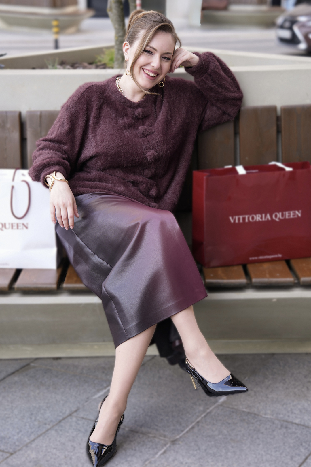 Юбка Vittoria Queen 29783 бордо градиент